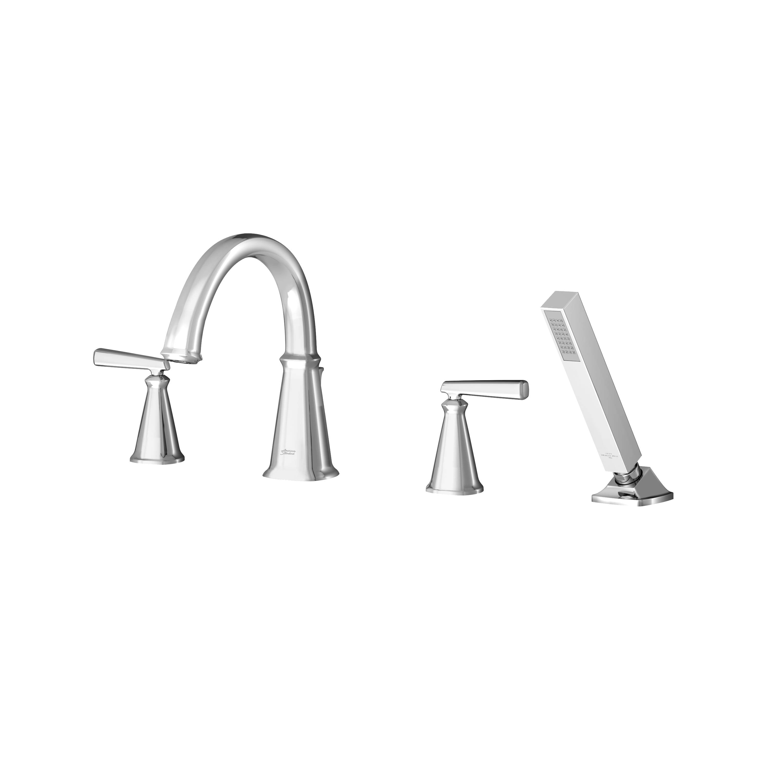 Edgemere Bathtub Faucet With Lever Handles and Personal Shower for Flash Rough In Valve CHROME